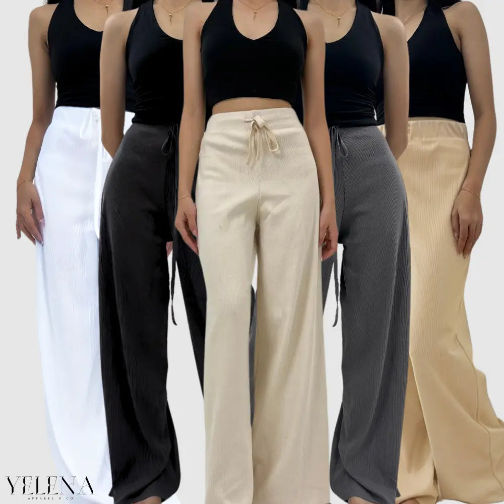 Amora Knitted Rib Pants Entire Collection My Store